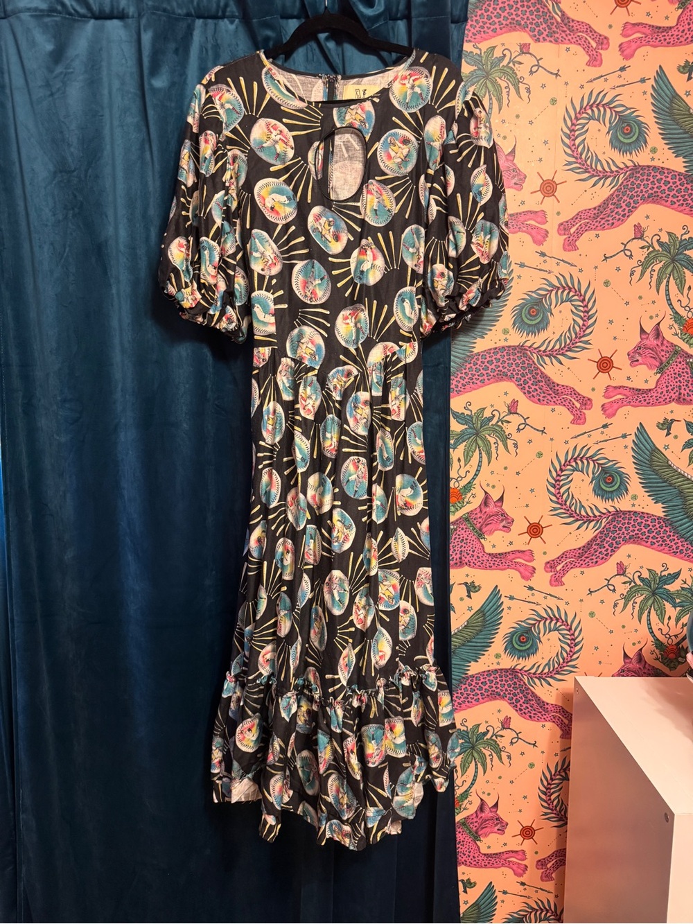 Fashion Brand Company Good Girl Linen Dress in Baseball